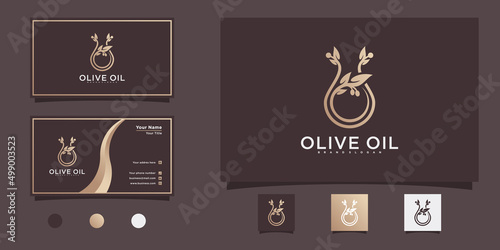Olive oil logo with modern new concept with design brand oil beauty  health Premium Vector Part 1
