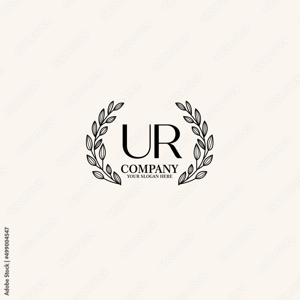UR Beauty vector initial logo art handwriting logo of initial signature, wedding, fashion, jewelry, boutique, floral UR Beauty vector initial logo art handwriting logo of initial signature, wedding, fashion, jewelry, boutique, floral