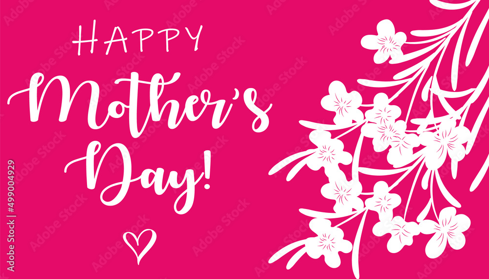 Happy Mother's Day modern background with decoration elements