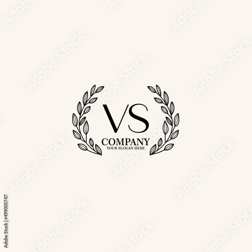 VS Beauty vector initial logo art handwriting logo of initial signature, wedding, fashion, jewelry, boutique, floral