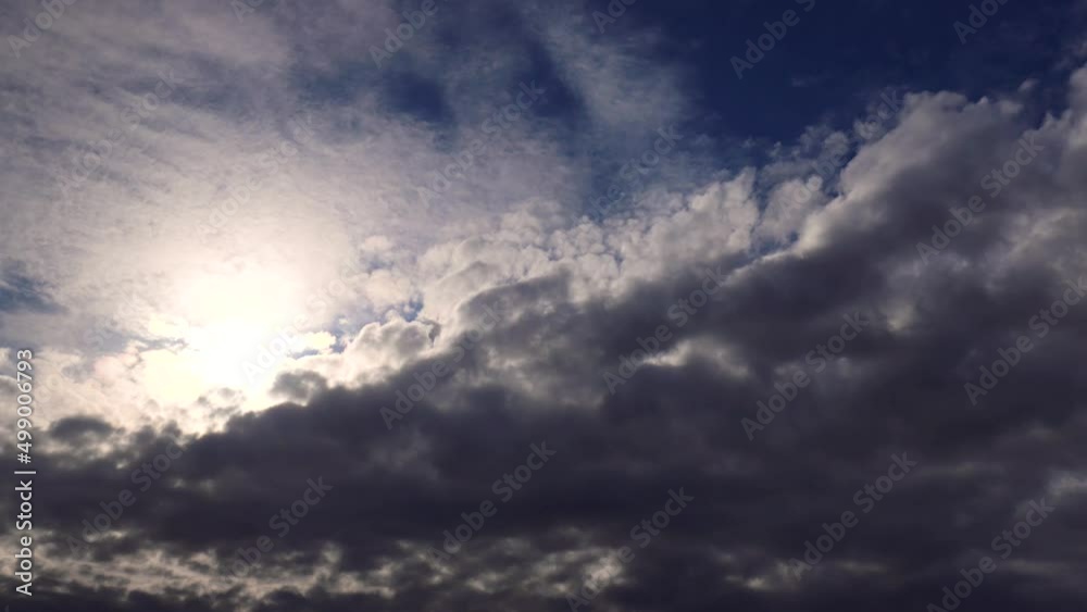 Stunning time-lapse with sun and stormy clouds Stunning time-lapse with sun and stormy clouds