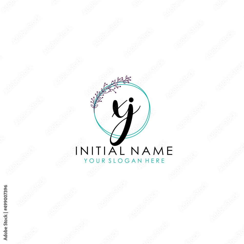 XJ Initial letter handwriting and signature logo. Beauty vector initial logo .Fashion boutique floral and botanical XJ Initial letter handwriting and signature logo. Beauty vector initial logo .Fashion boutique floral and botanical