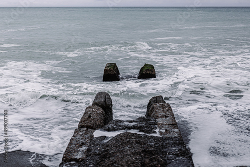 waves on the sea rocks