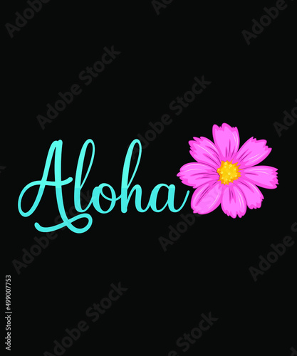 Aloha summer logo design