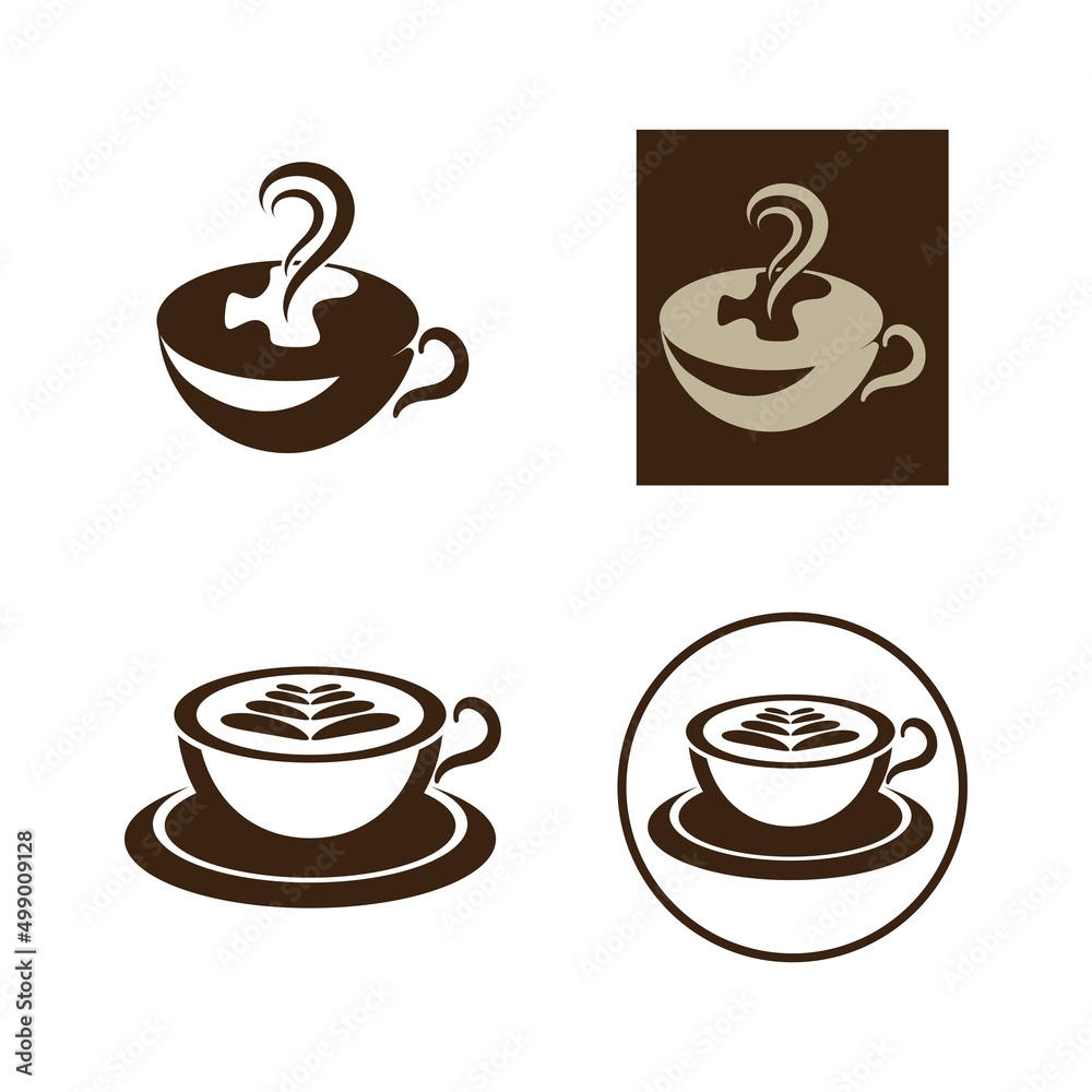 Obraz premium Coffee cup Logo Template icon design vector 