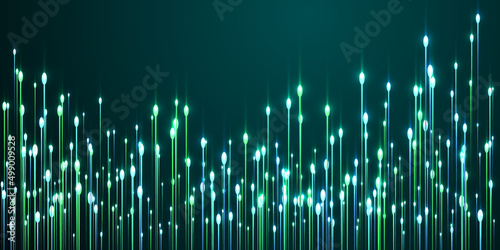 Abstract glowing line streams speed motion