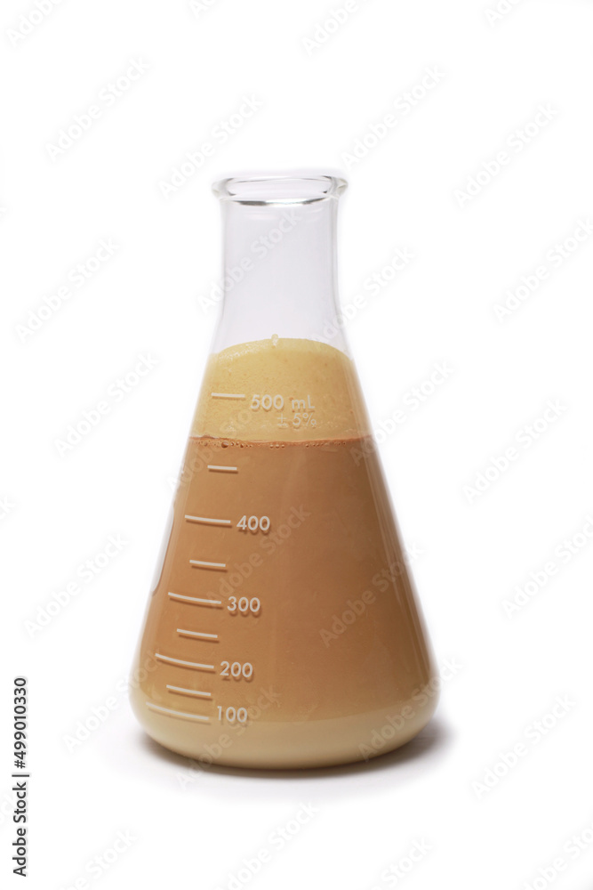 laboratory flask with liquid laboratory flask with liquid
