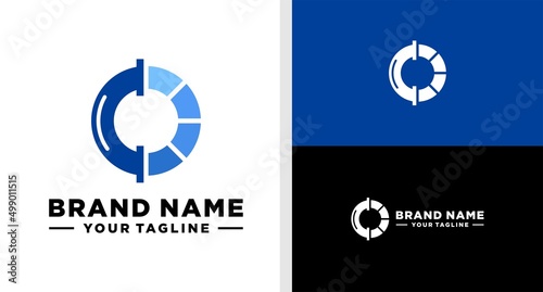 PIPE LOGO GRAPIC CHART SIMPLE EDITABLE