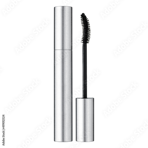 mascara brush isolated on white photo