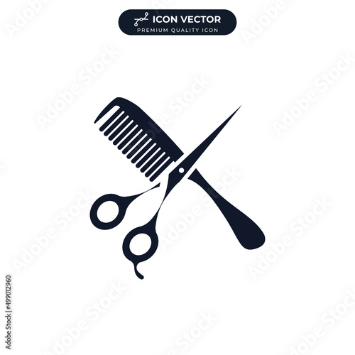 barbershop icon symbol template for graphic and web design collection logo vector illustration