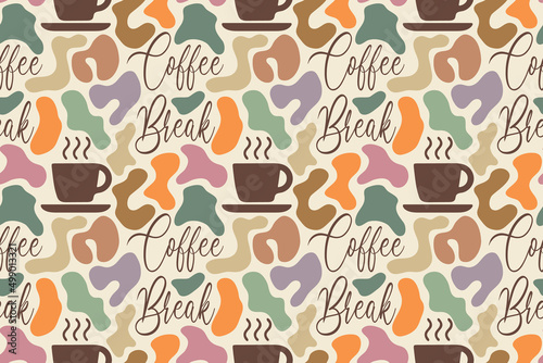 seamless pattern with coffee cups © sweetberry