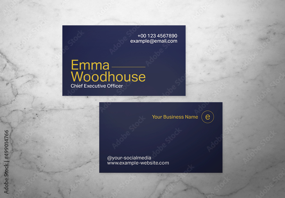 Clean Design Business Card Stock Template | Adobe Stock