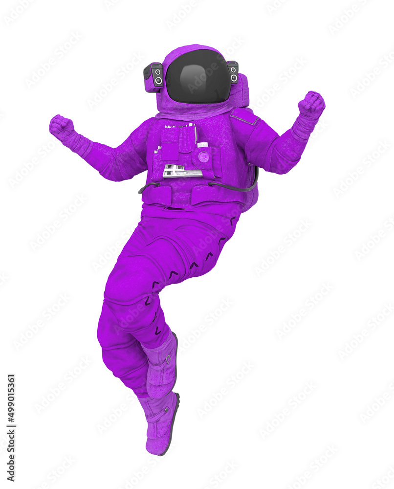 astronaut explorer is floating on white background astronaut explorer is floating on white background