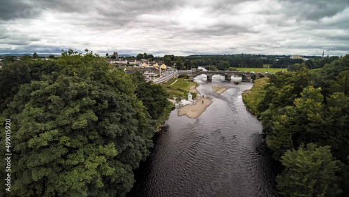 Fluss durch Mallow in Irland - Luftbild