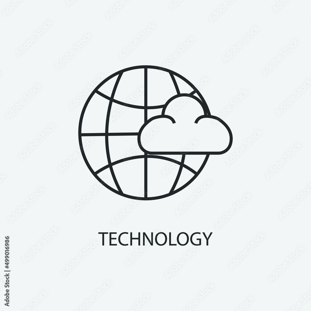 Technology vector icon illustration sign Technology vector icon illustration sign