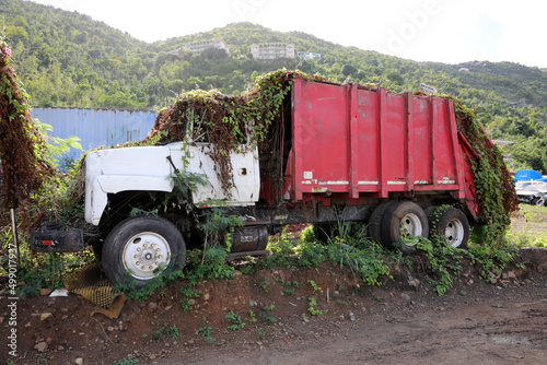 Überwucherter Lastkraftwagen (Pflanzen) - Die Natur erobert alles zurück