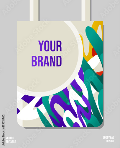 Modern style abstract art, suitable for shopping bags, tote bags, clothes designs, and many others, editable and printable design.