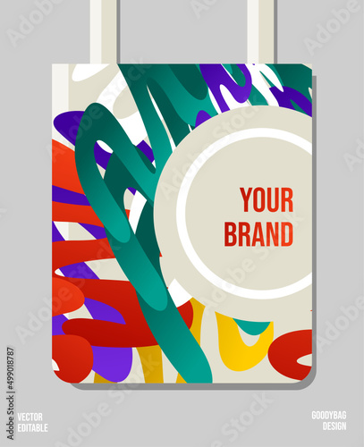 Modern style abstract art, suitable for shopping bags, tote bags, clothes designs, and many others, editable and printable design.