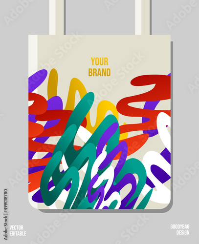 Modern style abstract art, suitable for shopping bags, tote bags, clothes designs, and many others, editable and printable design.