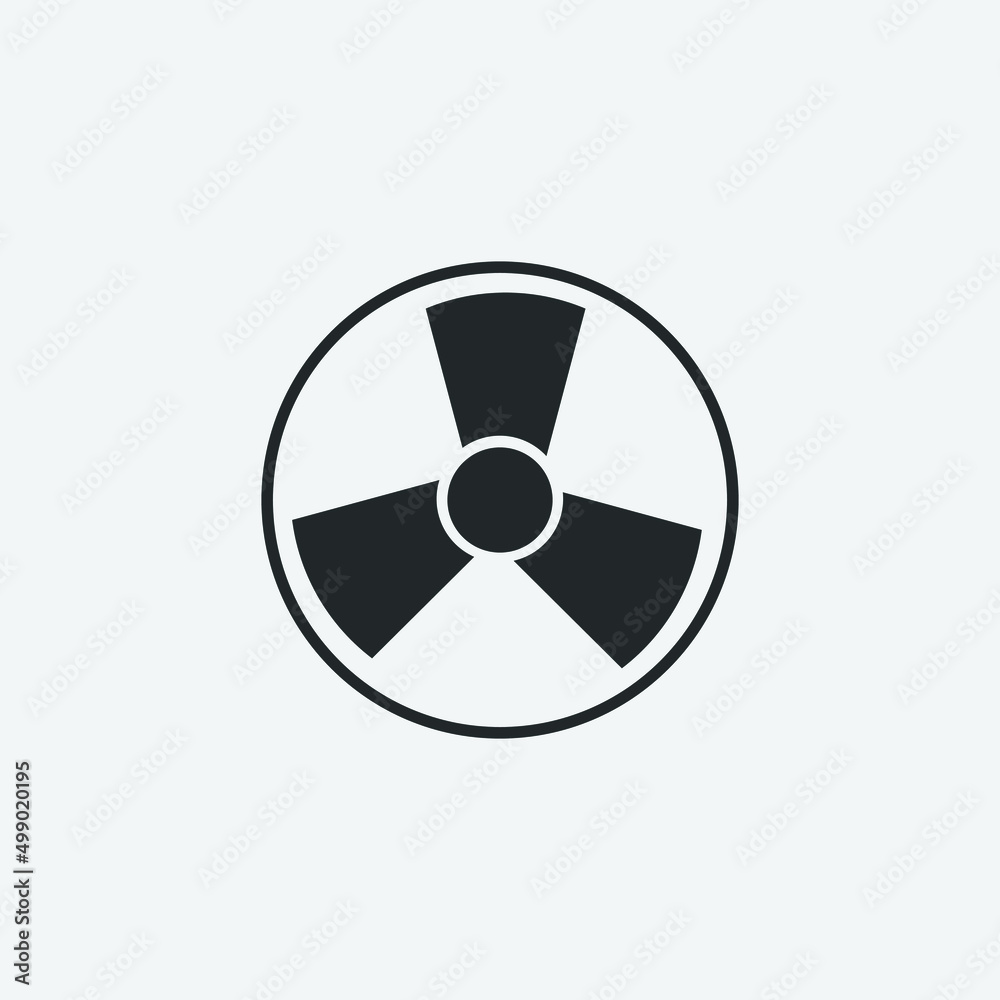 Nuclear vector icon illustration sign Nuclear vector icon illustration sign