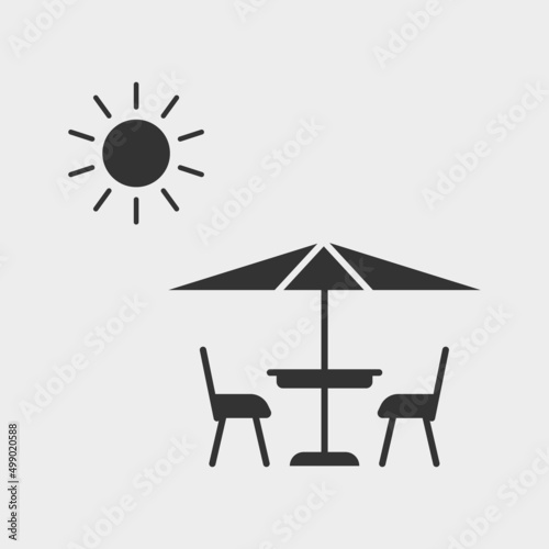  Terrace_cafe vector icon illustration sign