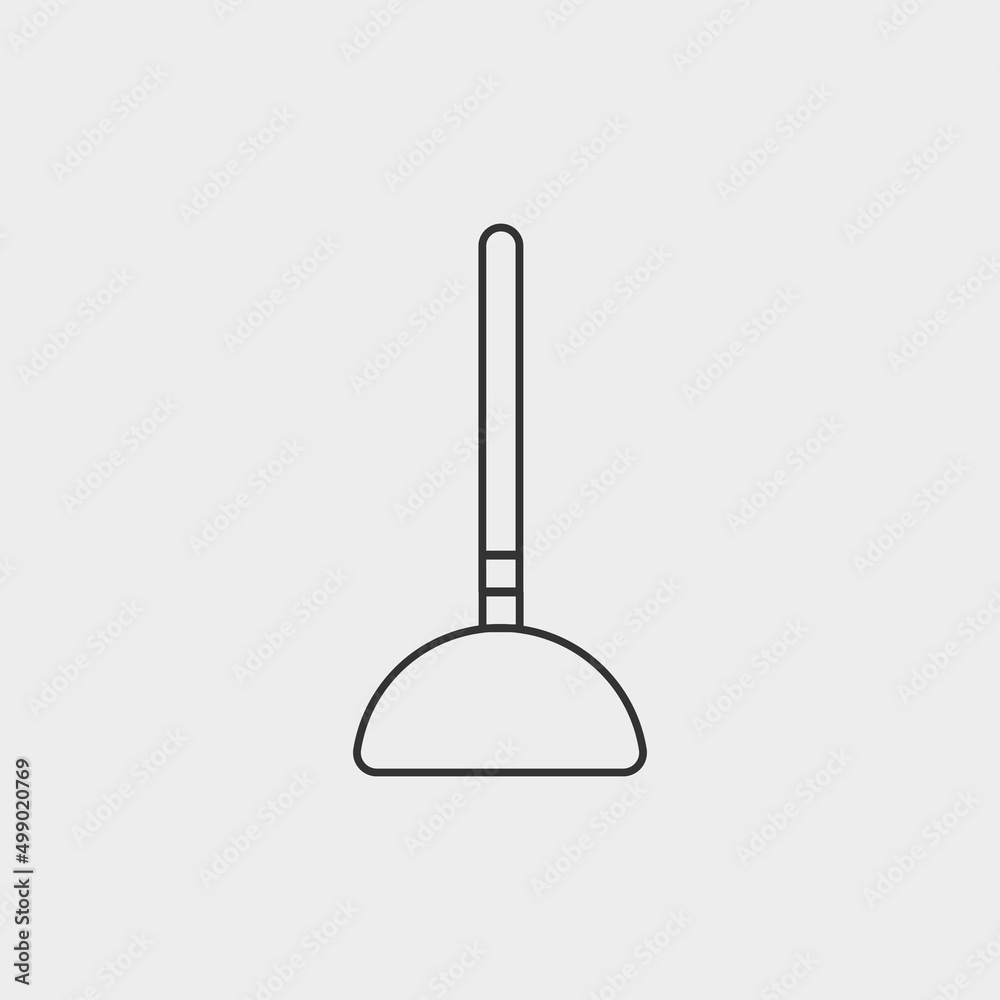 Toile-cleaner-brush vector icon illustration sign Toile-cleaner-brush vector icon illustration sign