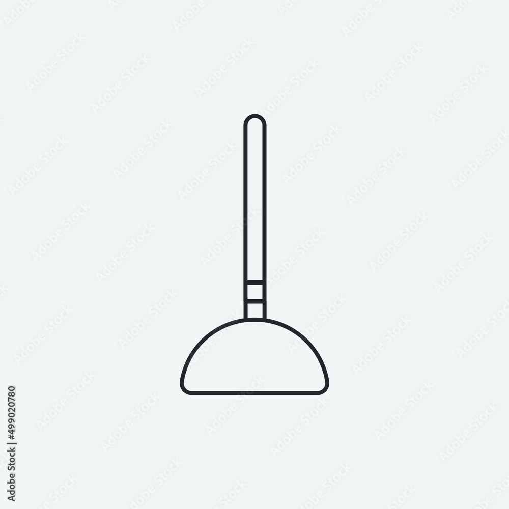 Toile-cleaner-brush vector icon illustration sign Toile-cleaner-brush vector icon illustration sign