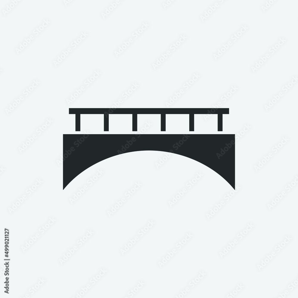 Bridge vector icon illustration sign Bridge vector icon illustration sign