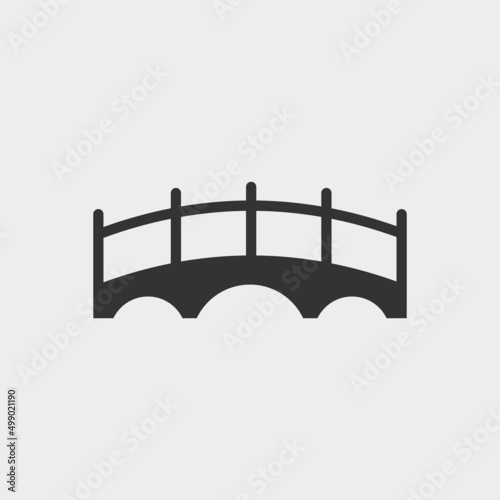  Bridge vector icon illustration sign