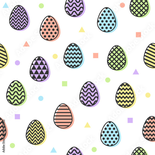 Concept of an Easter pattern with colourful eggs. Wallpaper concept. Vector