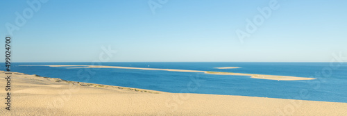 Banc d Arguin and Altlantic Ocean seen from the top of the Dune of Pilat