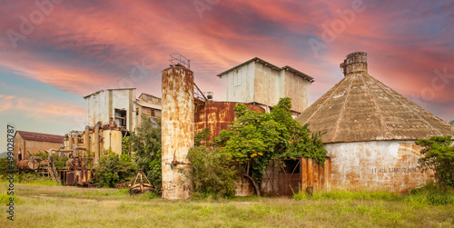 An abandoned sugar mill in the poipu area on the south shore of the island of Kauai, hawaii