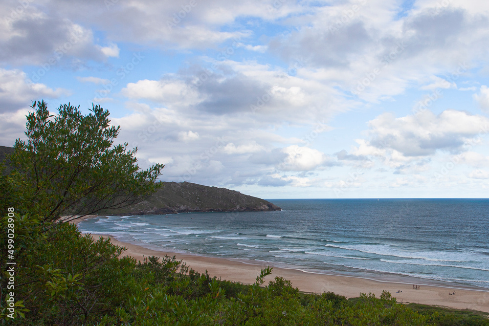 Fototapeta premium Seascape view from Lagoinha beach in Florianopolis