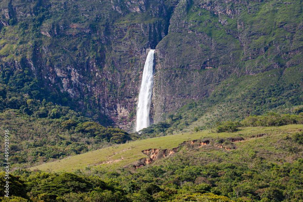 Casca D'Anta waterfall in Serra da Canastra national park