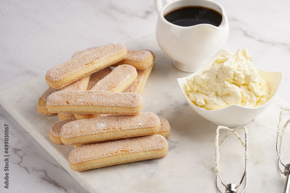 Step by step process of preparing italian dessert tiramisu out of