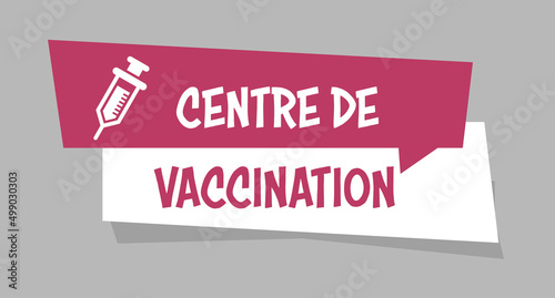 Logo centre de vaccination. photo