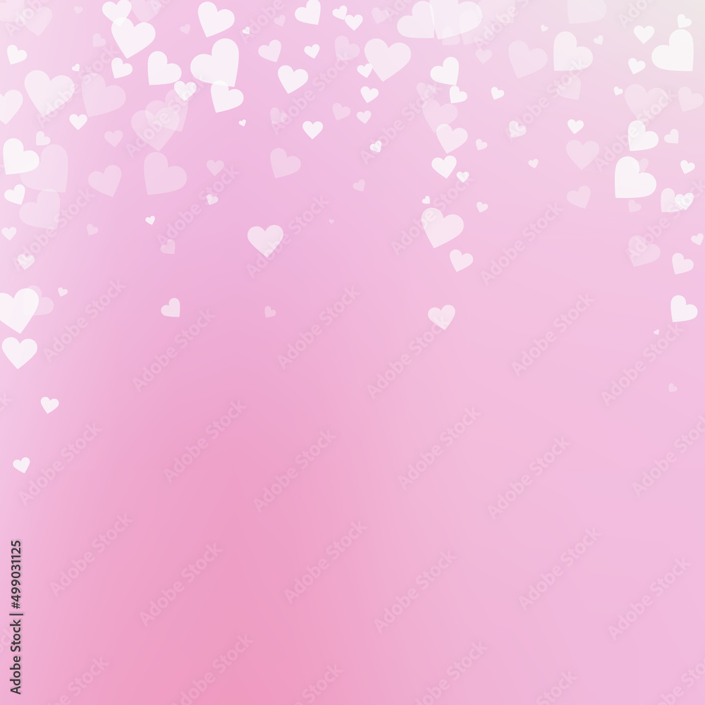 White heart love confettis. Valentine's day fallin