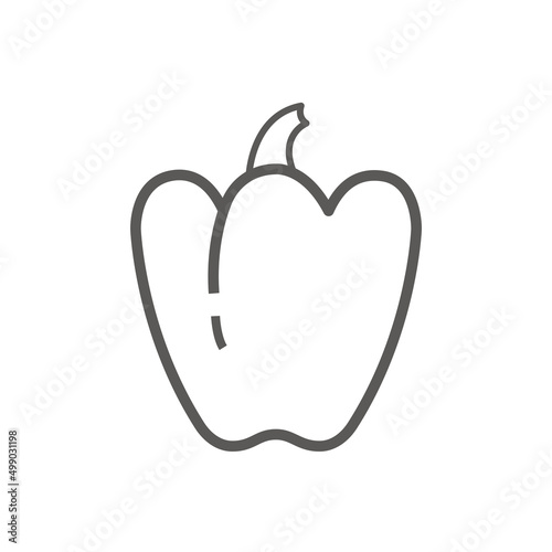 Vector linear icon with pepper