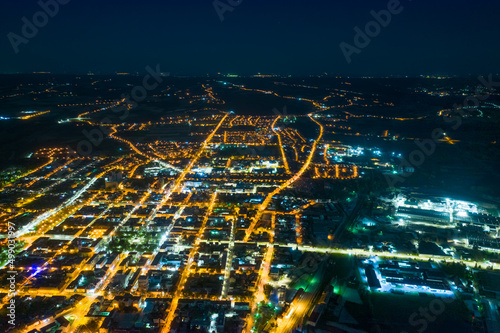 Beautiful Bjelovar by night from above