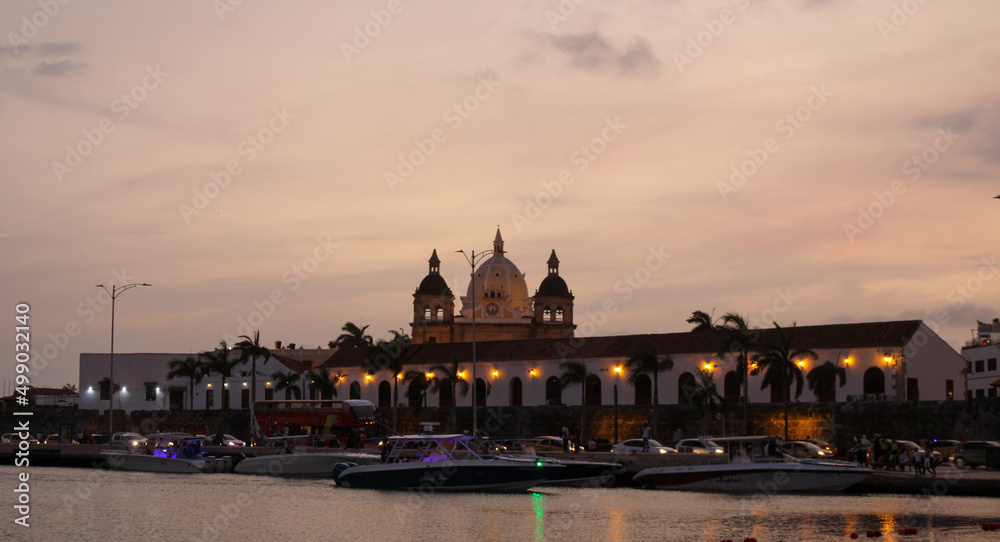 Obraz premium city at sunset