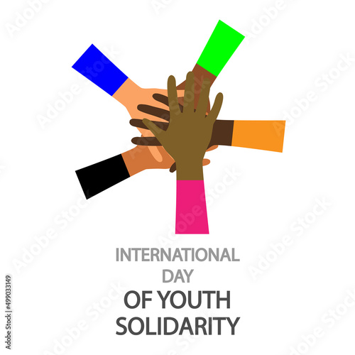 International youth solidarity day, vector art illustration.