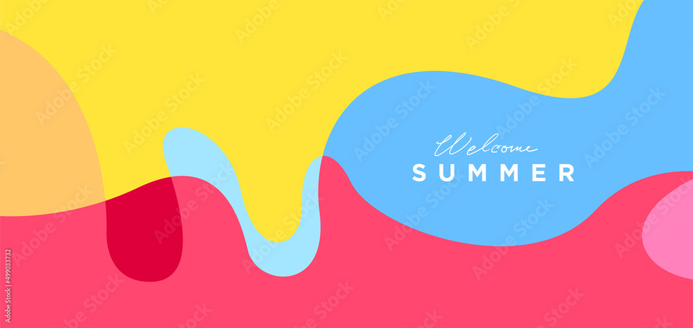 Vector Colorful liquid and fluid background for summer collection