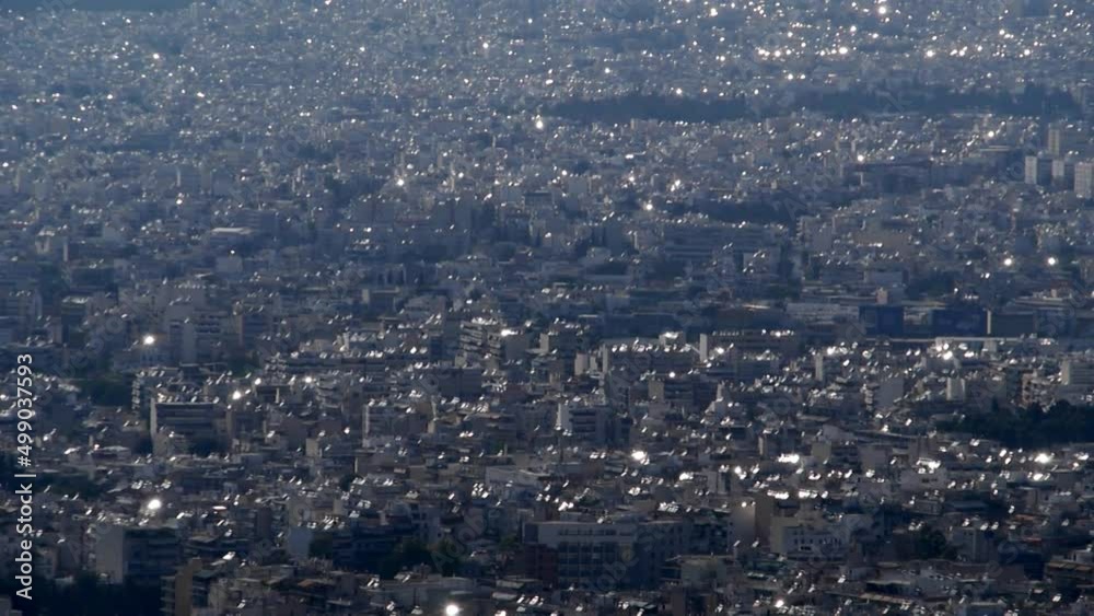 Reflections from solar panels, Athens Reflections from solar panels, Athens