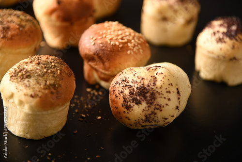 Baked Fatayer and manakeesh pastry photo