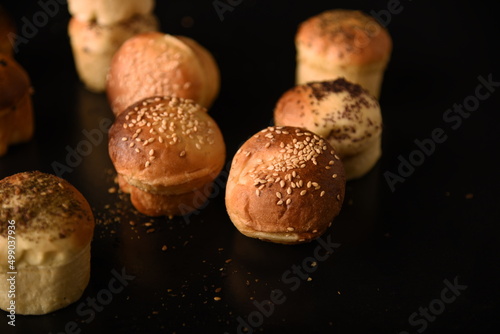 Baked Fatayer and manakeesh pastry photo