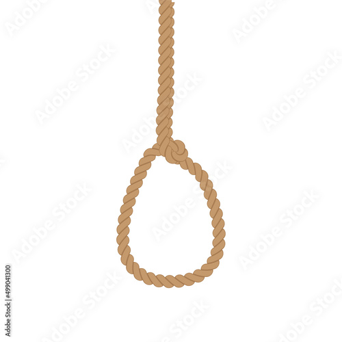 Sketch illustration with rope loop for concept design. Vector illustration. stock image.