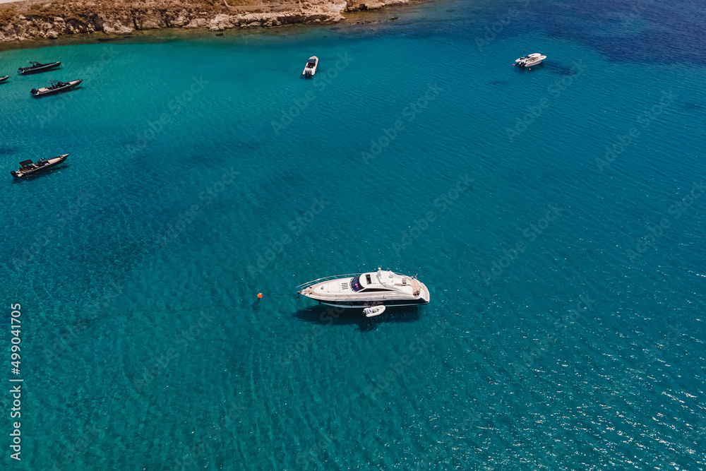 Luxury yacht in the beautiful Mediterranean sea