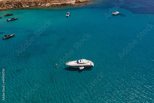 Luxury yacht in the beautiful Mediterranean sea © Diana Vyshniakova