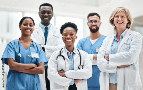 The most important person in a healthcare team is the patient. Portrait of a group of medical practitioners standing together in a hospital.