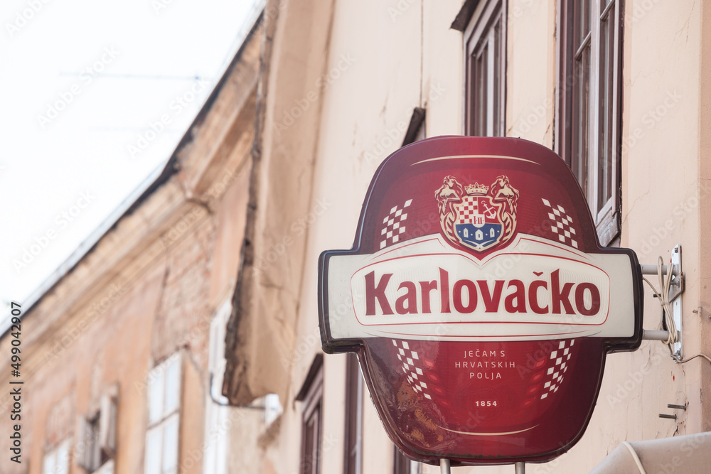 zagreb-croatia-june-19-2021-logo-of-karlovacko-pivo-beer-on-a
